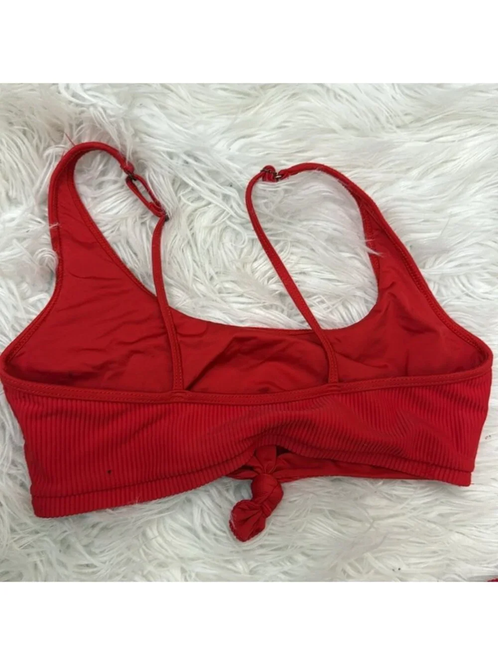 Frankie’s bikinis red Greer bikini set new no tags large swim